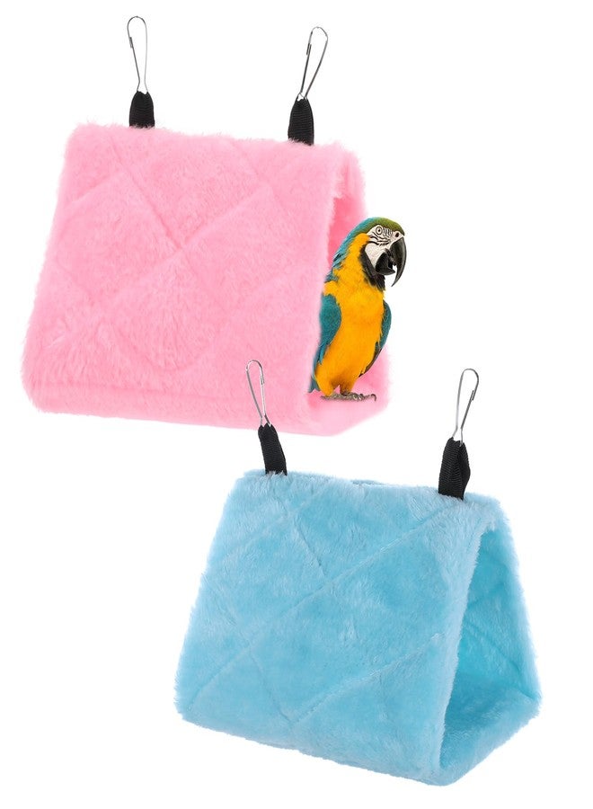 2pcs Bird Houses for Cage Tent Bird Hanging Hammock Winter Warm Parrot Nest House Bed Birds Nest House Snuggle Cave Hideaway Tent Birds Hut for Pet Parrot Macaw Budgies Cockatiels Cockatoo Lovebird
